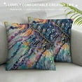 thumbnail image 3 of Creowell Jellyfish Throw Pillow Cushion Cover, Aqua Colors Art Ocean Animal Print Sketch Style Creative Sea Marine Theme, Decorative Square Accent Pillow Case White, 3 of 5