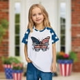 thumbnail image 6 of ZACPNCV July 4th Shirts for Kids Boys Girls Flag USA Print Tees Patriotic Casual Short Sleeve Tops Memorial Day Gift T Shirt Blue 13-14 Years, 6 of 8
