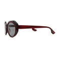 thumbnail image 3 of Mod Womens Beveled Geometric Round Oval Sunglasses Burgundy Black, 3 of 4