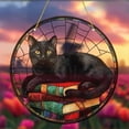 thumbnail image 4 of Christmas Decor under $5! Yannianjz Stained Glass Suncatcher Autumn Christmas Window Hanging Decor for Cat Lover,Black Cat Hanging Decorations Indoor Outdoor,Halloween Decorations for Front Door Wall, 4 of 8