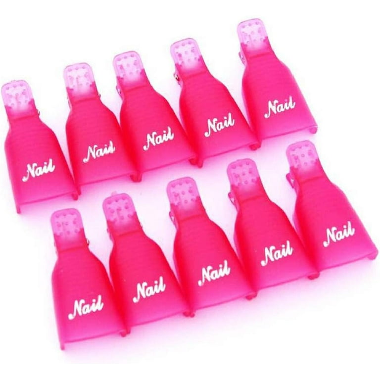 Gel Nail Polish Remover Wrap Clips Acrylic Nails Art Soak Off Clip UV Manicure Pedicure Nail Tool Rose Red Color