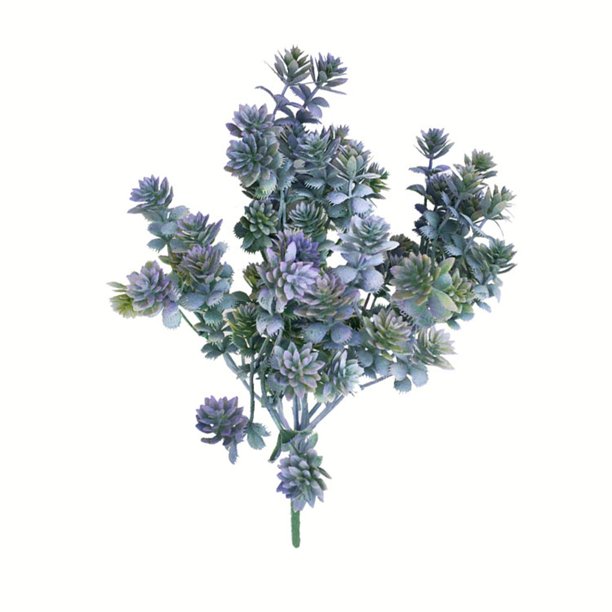 Bearachild Planta artificial de hierba Guanyin simulada, decoración de vegetación, decoración para el hogar, oficina, planta de plástico falsa Plantas Artificiales gris violeta Bearachild HA7031-06B