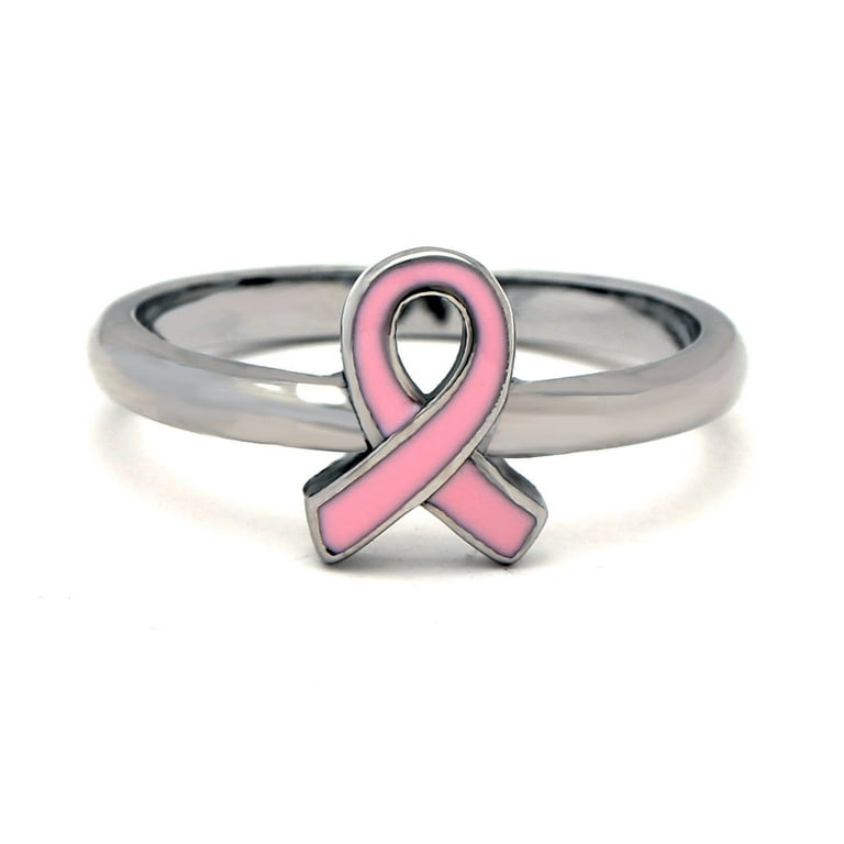 Breast cancer shop ribbon ring