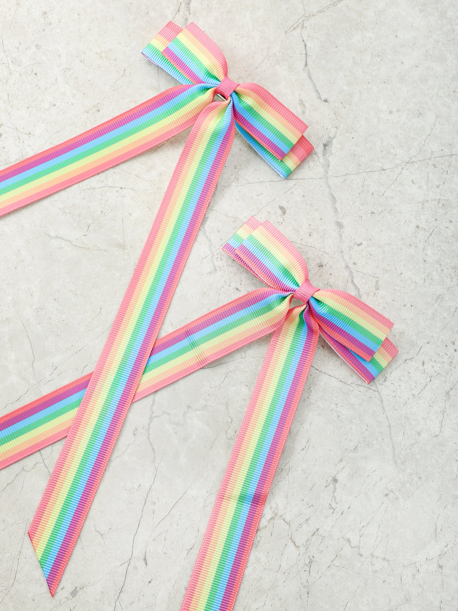 Pride Rainbow Multicolored Hair Bow Clips, 2 Piece