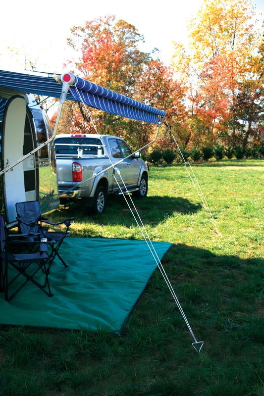 (4 pack) Camco RV Awning Stabilizer Kit, Spiral Stakes (42563)