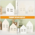 thumbnail image 5 of Soimiss 2Pcs White Decorative Small Houses Wood Slices for Xmas Party Scene Home Decor, 5 of 8