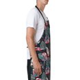 thumbnail image 3 of Lsque Colorful Tropical Leaves Waterproof Apron Chef Aprons for Men Heavy Duty Chemical Work Apron Extra Long Grilling Aprons with Adjustable Bib Apron, 3 of 9