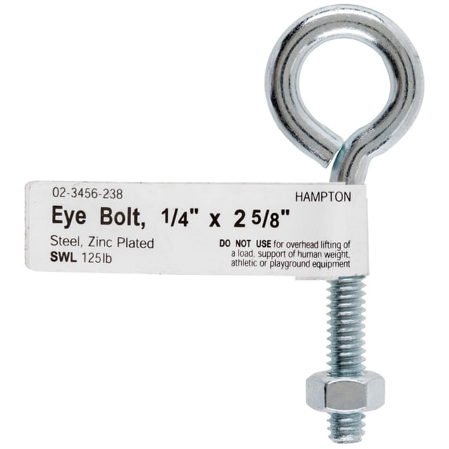Eye Bolt ACE Hampton de acero galvanizado de 1/4 pulgadas x 6,7 cm
