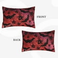 thumbnail image 2 of Pofeuu Bats And Spiders Print Polyester Microfiber Plush Pillowcases, Super Soft and Cozy Pillow Case Covers with Envelop Closure（Pillow core not included）-20"x30", 2 of 6