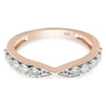 thumbnail image 3 of 1/2 Carat Round Cut Lab Created Moissanite Diamond 2.3MM Width Half Eternity Wedding Band Ring In 14K Rose Gold Over Sterling Silver(G-H Color,VVS1 Clarity,0.50 Cttw)-6, 3 of 7