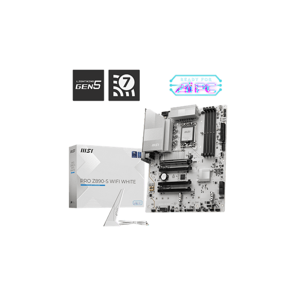 MSI Z890-S WIFI WHITE Gaming Desktop Motherboard - Intel Z890 Chipset - Socket LGA-1851 - ATX (292736)