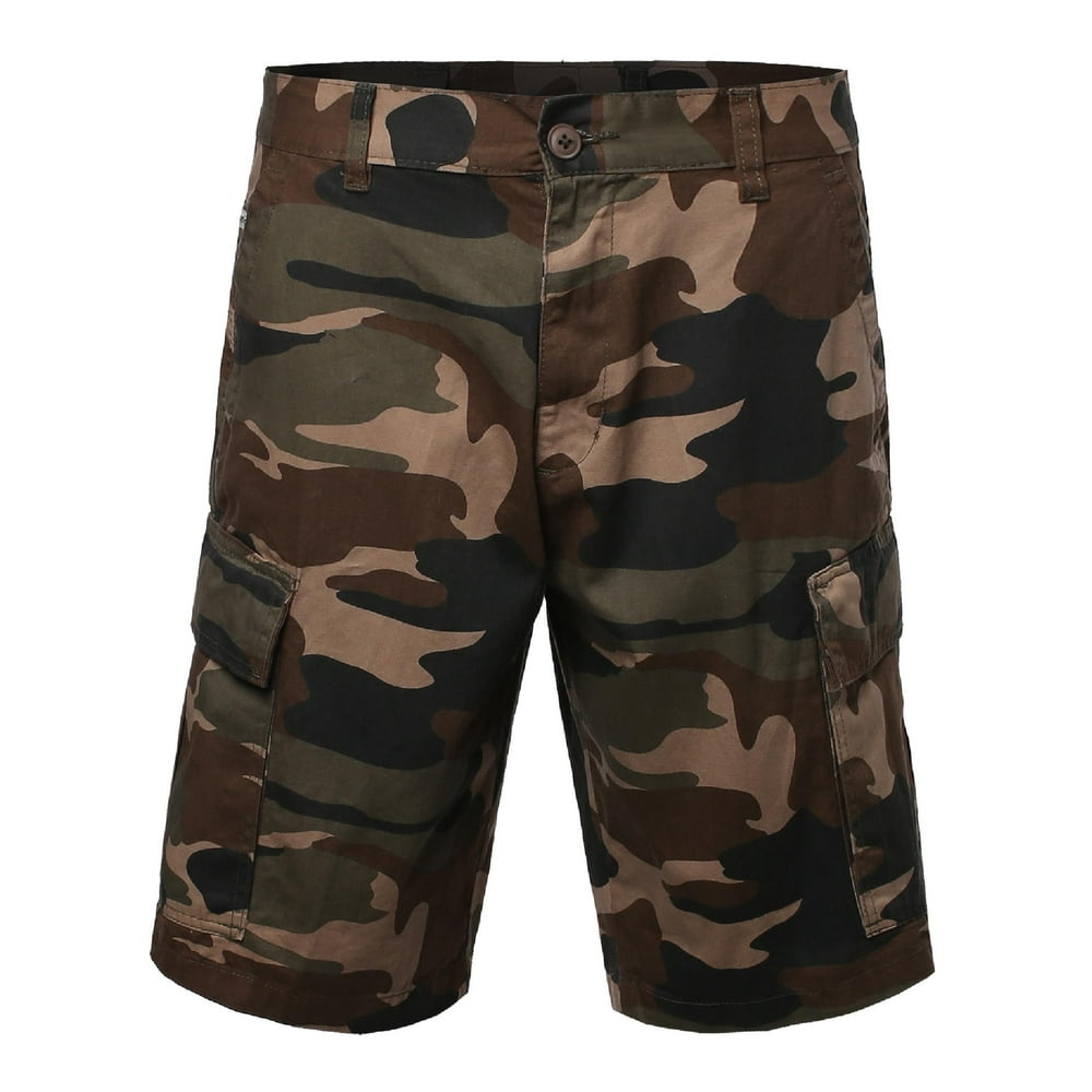 red camo cargo shorts