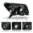 thumbnail image 4 of For 2006-2009 Toyota 4Runner Replacement Black Headlights lamps 06-09 Left+Right, 4 of 7
