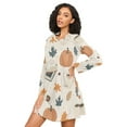 thumbnail image 3 of FORMRS Womens Long Sleeve Nightgowns Crew Neck Sleep Shirt Soft Pajamas Sizes S-3XL, Fall Books, 3 of 8