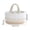 Khaki, variant on Hand Woven Organizer Basket Hand Woven Organizer Basket, Multi-Compartment Cotton Rope Tote with Handles, Decorative Storage Bin for Home Nursery Office, Multi Compartment Basket