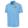 thumbnail image 2 of Men's Antigua Heather Powder Blue Chicago Sky Par 3 Polo, 2 of 3