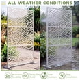 thumbnail image 3 of FOOWIN Outdoor Metal Privacy Screen Galvanized Decorative Screen, White, 3 of 9