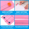 thumbnail image 4 of Unique Bargains 12 Inch Paper Cutter, A4 Size Portable Paper Trimmer Slicer Scrapbooking Tool with Cutter Head Blade, Orange, 4 of 7