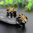 thumbnail image 3 of GFDYREE 1 Pair Gift Packing Steel Double Flared Ear Gauges Tunnels for Ears Piercing Body Plugs., 3 of 6