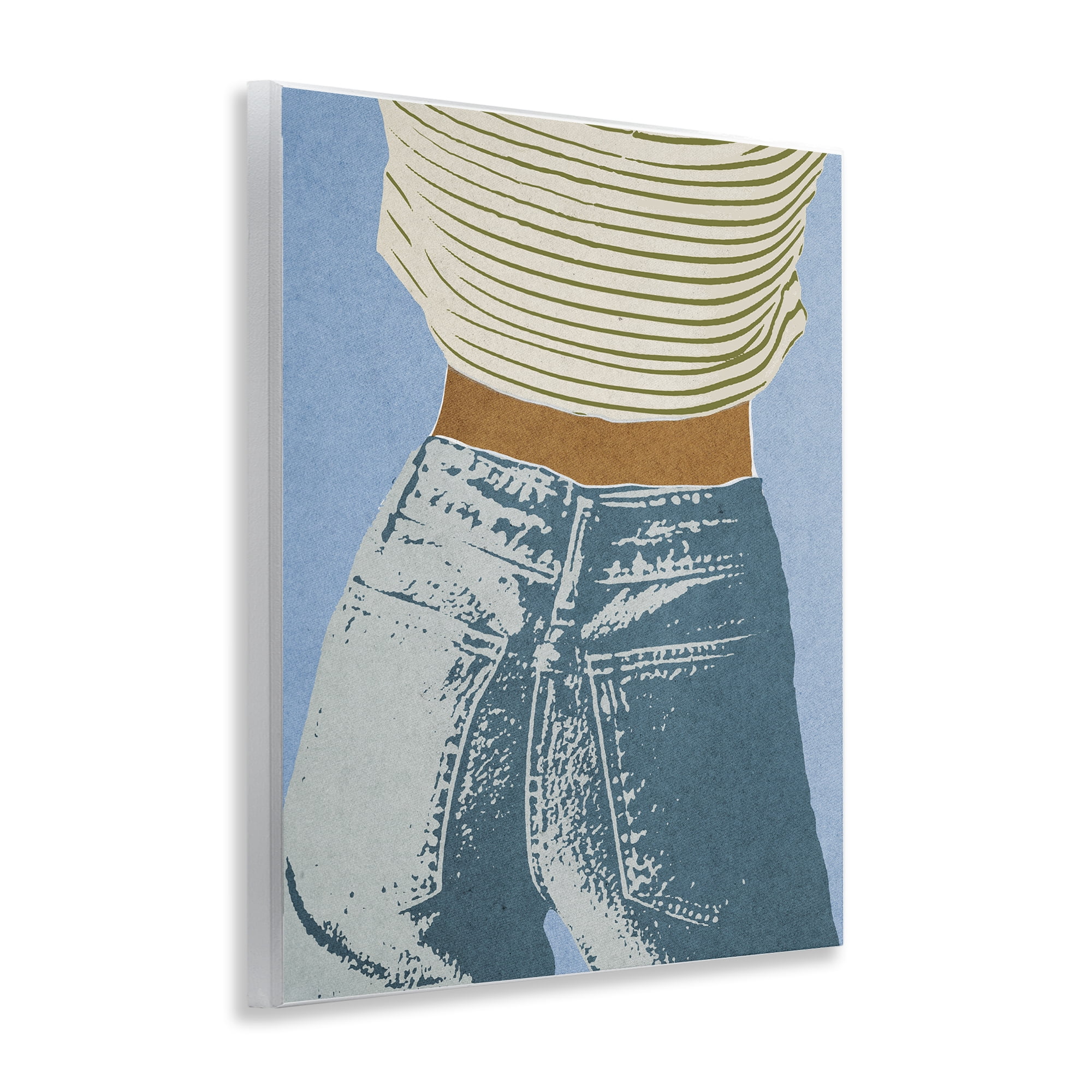 Stupell Industries Vintage Jeans & Tee Wall Plaque Art, design by Victoria Barnes