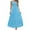 Blue, variant on LYXSSBYX Maxi Dresses for Women 2024 Fashion Women Summer Casual Print Camis Sleeveless Bandage Long Dress