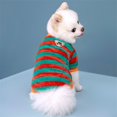 thumbnail image 3 of FOCUSNORM Dog Fleece Sweatshirt Colorful Striped Puppy Clothes Soft Pet Winter Clothes for Small Dogs, 3 of 4