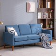 thumbnail image 2 of Ktaxon 3 Piece Sofa Set with Sofa, Loveseat, and Accent Chair For 6 Person, Modern Fabric Couch Furniture for Small Apartment Living Room Bedroom Navy Blue, 2 of 12