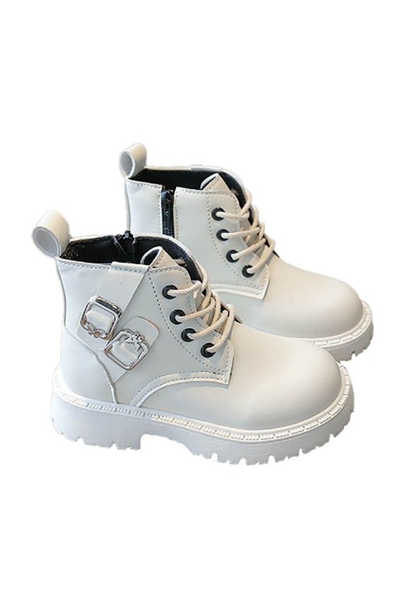 Girls Leather Dance Boots for Stage Performance and Recital Comfortable Flexible Sole,8-9 Years