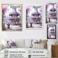 thumbnail image 4 of Designart "violet Ferris Wheel Eternal Carousel III" Cityscapes Floater Framed Wall Art Living Room, 4 of 7