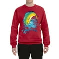 thumbnail image 2 of Mahi-Mahi Fish Catching Small Fish Animal Lover Unisex Crewneck Graphic Sweatshirt, Red, Large, 2 of 3