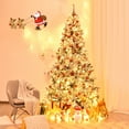 thumbnail image 3 of Costway 9ft Pre-Lit Premium Snow Flocked Hinged Artificial Christmas Tree w/ 550 Lights, 3 of 10