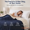 thumbnail image 4 of Loomsnest Diamond Quilted Twin Comforter, All Season, Soft, Lightweight, Reversible Down Alternative Duvet Insert (Beige & Navy), 4 of 7