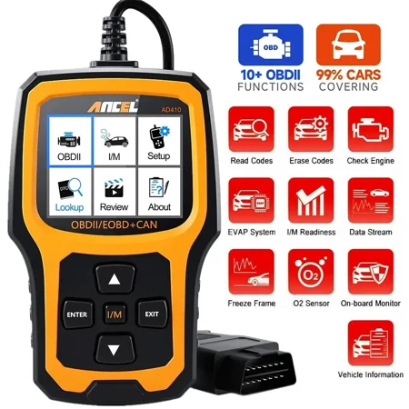 ANCEL AD410 Enhanced OBD II Vehicle Code Reader Automotive OBD2 Scanner Auto Check Engine Light Scan Tool