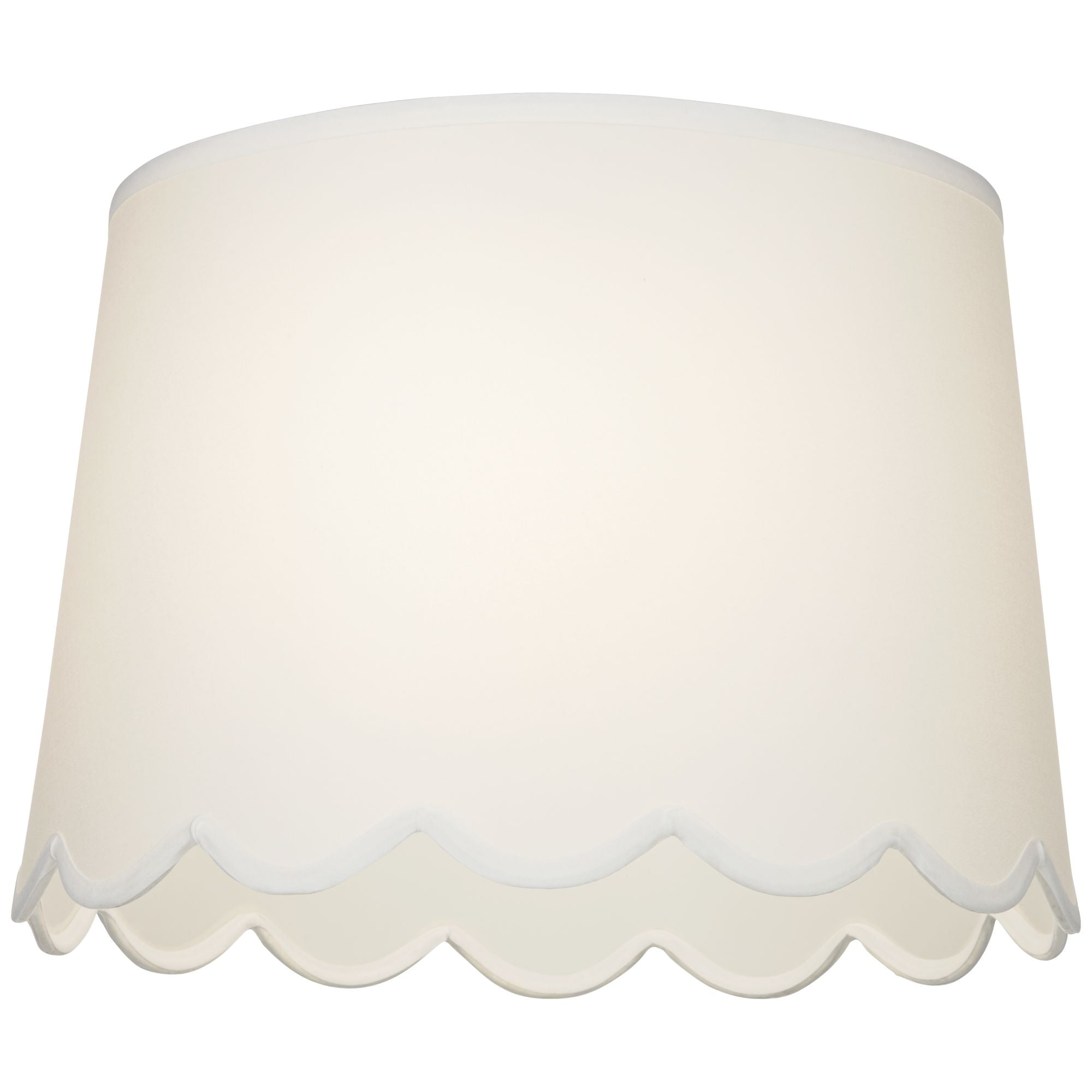 Springcrest Set of 2 Scallop Empire Lamp Shades Medium 13" Top x 15" Bottom x 11" High Spider Replacement Harp and Finial Fitting