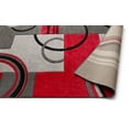 thumbnail image 4 of Well Woven Ruby Galaxy Waves Modern Geometric Grey & Red 7'10" x 9'10" Area Rug, 4 of 7