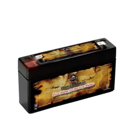 Pirate Battery 6V (6 Volt) (6 Volt) 1.2Ah 8w Sealed Lead Acid (SLA) Battery - T1 Terminals By Pirate Battery