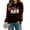Black N, variant on Christmas Womens Long Sleeve Tops Printed Crewneck Pullover Sweatshirts Xmas Holiday Casual Fall Winter Clothing