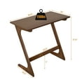 thumbnail image 4 of Costway Bamboo Sofa Side Table Z-Shaped Spacious Tabletop Space-Saving TV Snack Tray, 4 of 10