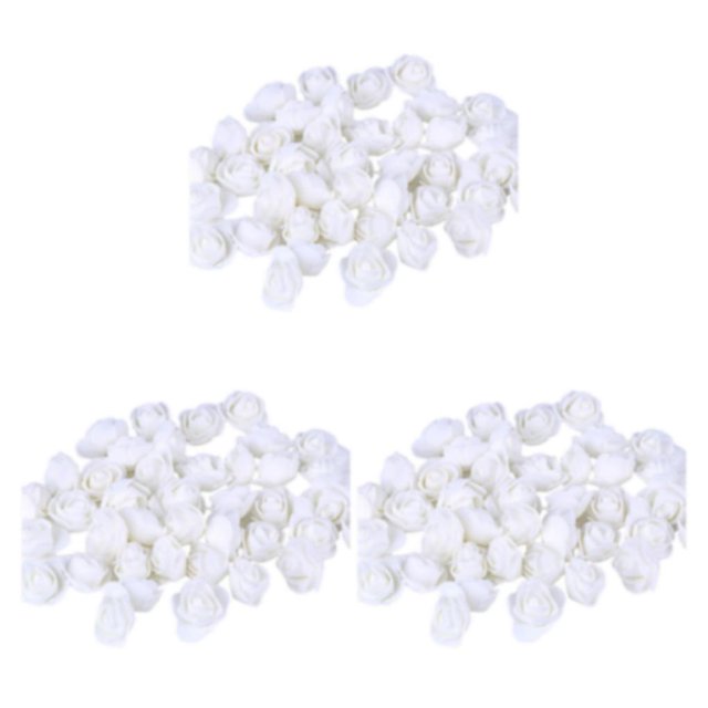 Injueey 500 pack/lote y crea propios arreglos florales únicos con estas cabezas de rosas DIY bolsa de bricolaje con cabeza de rosa blanca Type1 NO1