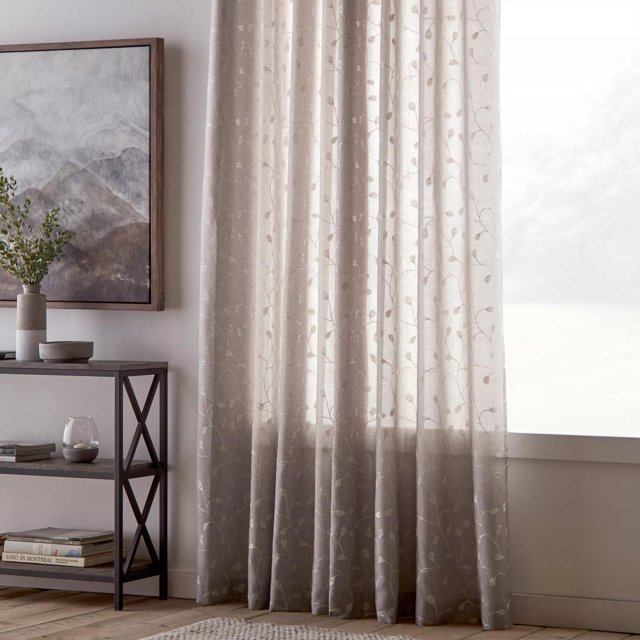 Bouclair Panneau de Rideau Clémence Gris Pâle 52x84 Po (132x213 cm)