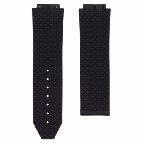 24MM RUBBER DIVER BAND TIRE STRAP FOR HUBLOT H BIG BANG CERAMIC CHRONO BLACK