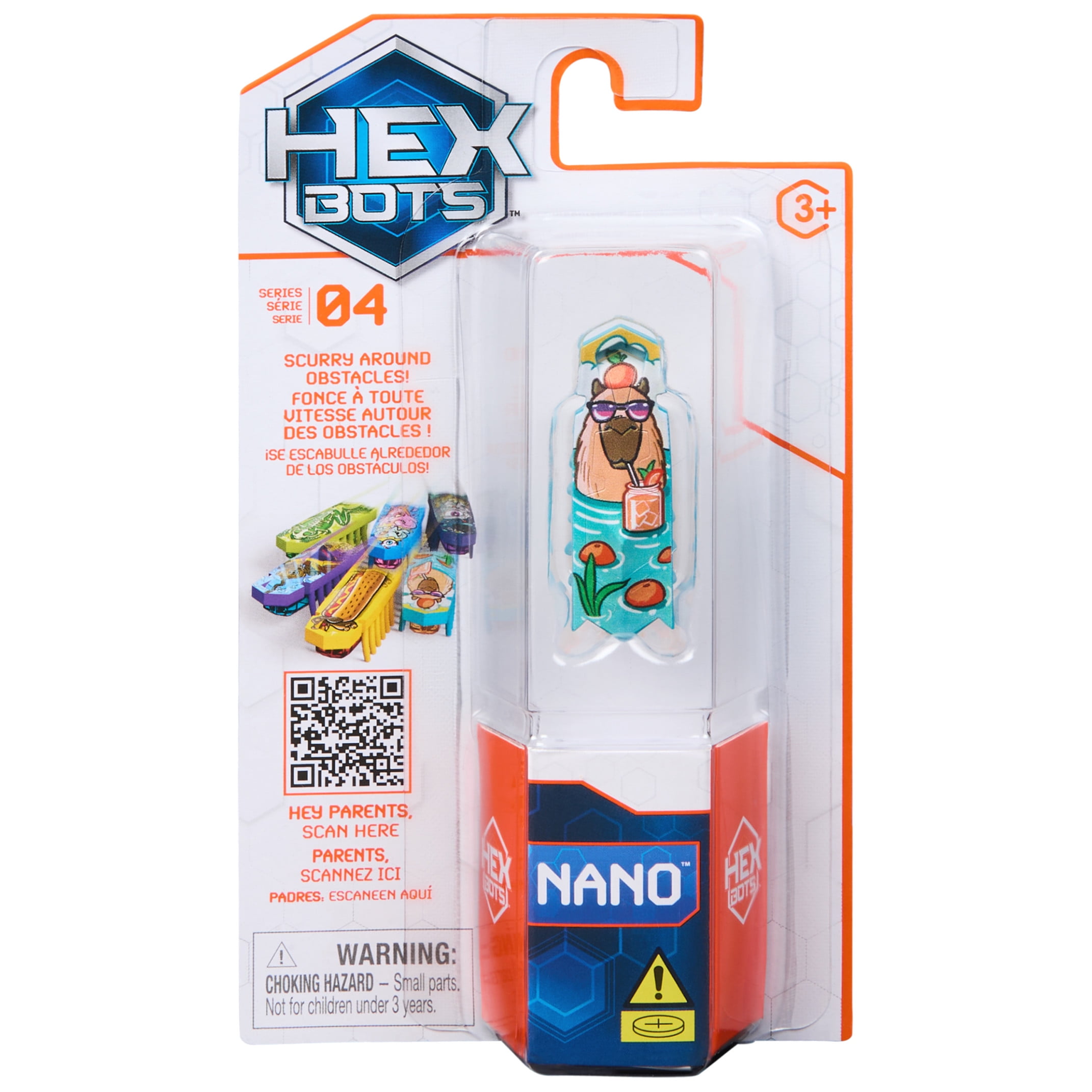 HEX BOTS Nano Single, Autonomous Mini Robot Toys with Vibration Technology, Ages 3 & Up
