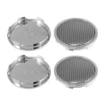 thumbnail image 1 of 4pcs 65mm Dia 6 Clips Wheel Tyre Center Hub Caps Cover for Car Auto Vehicle Black and White Sticker, 1 of 1