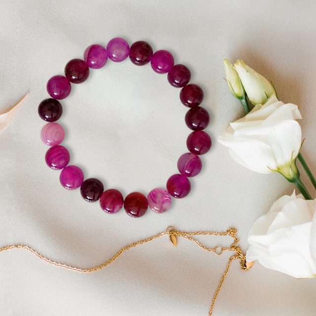 de elegante redonda, 10 pulseras de joyería clásicas unisex románticas cadena para regalos compromiso San Valentín mujeres dama rojo Yinane Pulsera de cuentas