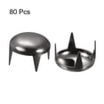thumbnail image 3 of Uxcell 80Pack Black Round Dome Rivets, 10mm Brass Spike Studs Spots for DIY Clothes Belt Bag Shoes Leather Craft, 3 of 7