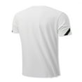thumbnail image 6 of BADHUB Men's Workout Short Sleeve T Shirts Big & Tall Quick Dry Athletic Performance Tees Lightweight Crew Neck Slim Tee Shirt White XXXL, 6 of 7