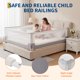 thumbnail image 2 of Barandales de Cama 3 Piezas para Niños Pequeños Tamaño King | Sin Taladrar, Altura Ajustable, Anticaídas Blanco y Gris, 2 of 6