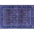 thumbnail image 1 of Ahgly Company Machine Washable Indoor Rectangle Persian Blue Traditional Area Rugs, 2' x 5', 1 of 4