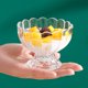 thumbnail image 4 of Tazas de vidrio elegantes Monstrate Detalle de borde de loto Taza para crema de hielo, 4 of 6