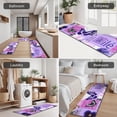 thumbnail image 5 of Purple Butterfly Flower Text Pattern Kitchen Rugs Sets Of 3,Kitchen Runner Rugs Non Skid Washable,Decorative Kitchen Floor Mats for Kitchen,Sink,Laundry,17"x30"+ 17"x47" + 17"x59", 5 of 6